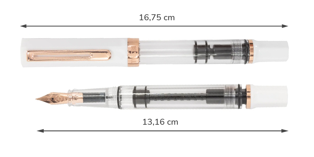 TWSBI pistove pero _whiterosegold rozmer